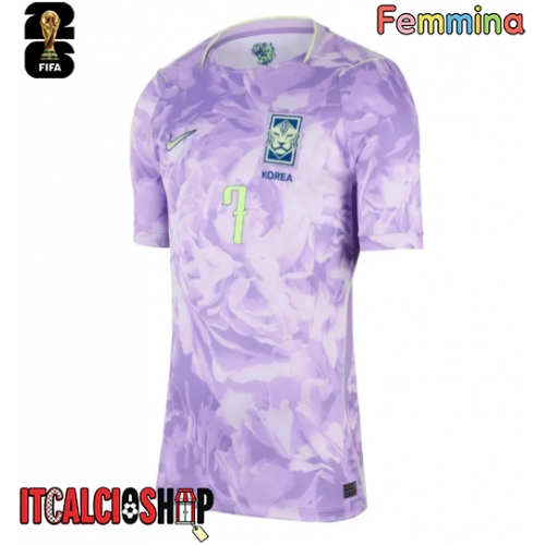 Repubblica di Corea Son Heung-min #7 Seconda Maglia Femmina Mondiali 2026 Manica Corta